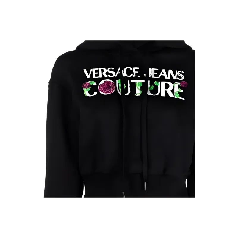 VERSACE JEANS Logo print Pullover Hoodie-4