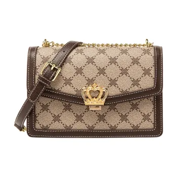 PESASRIE PVC Shoulder Bag, Crossbody Bag Women's Coffee