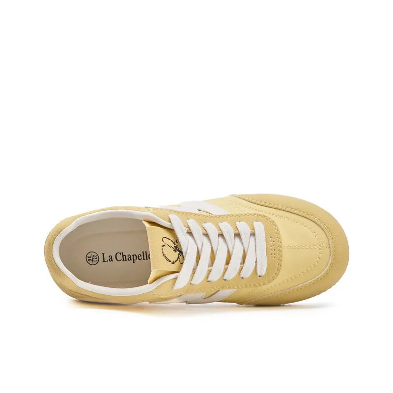 La Chapelle Slip Resistant, Abrasion Resistant, Lightweight, Breathable Low Top Skateboard Shoes Women's Yellow-2