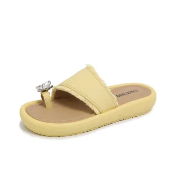 REIHUNG Rubber Sole Quiet, Slip Resistant, Odor Resistant Slide Slippers Women's