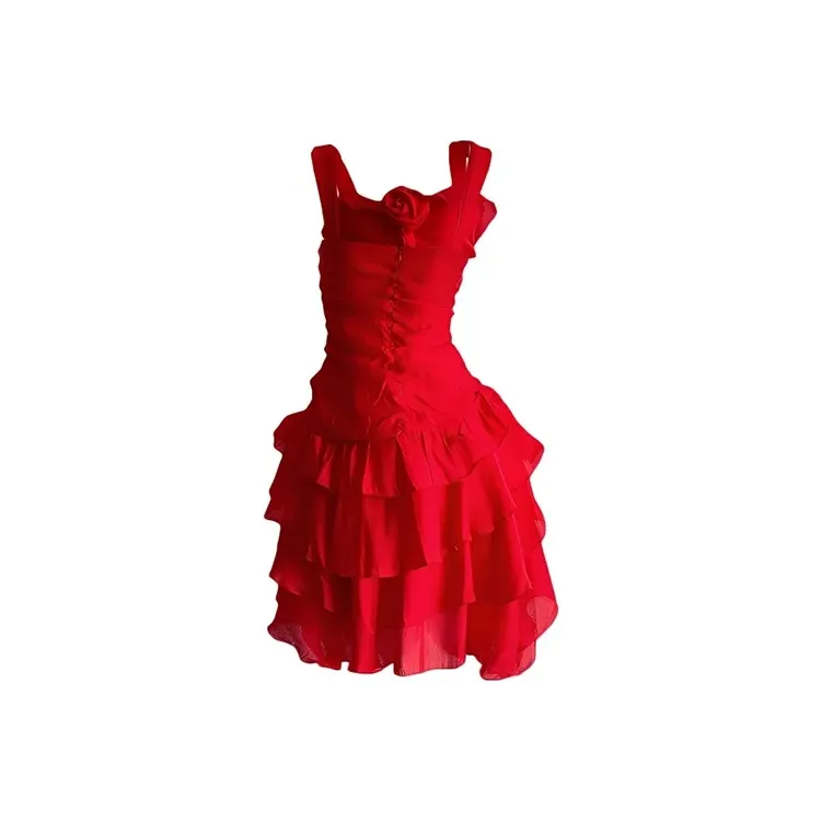 PAZZO Slip Dresses Women's Red-1