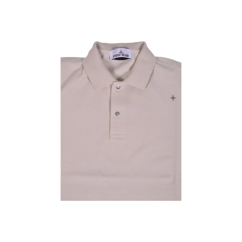 STONE ISLAND STONE ISLAND STELLINA Series Polo Shirt Men's Beige-2