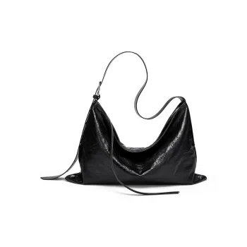 CNOLES Synthetic Leather Casual Workplace Date Commute Crossbody Bag Shoulder Bag Regular Women's Ink Night Black