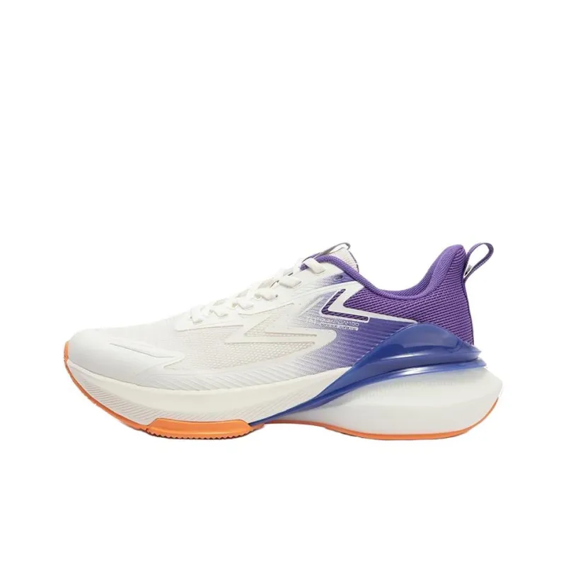 361° Abrasion Resistant Low Top Running Shoes Men's White Purple-0