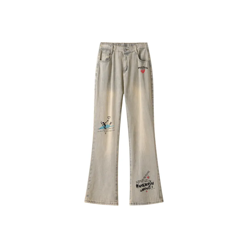 HUANQIU Jeans Unisex-4