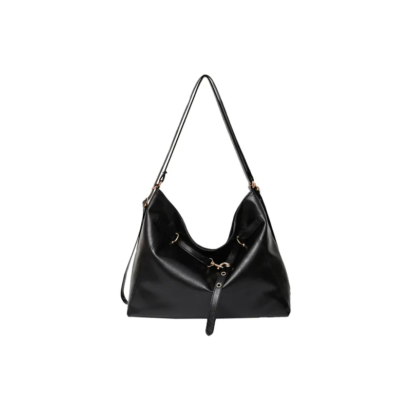 FCTOSSR PU Tote Double Shoulder Bag Women's Black/Coffee/Brown-0