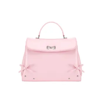 ONE TIME Synthetic Leather Backpack Regular Women's Cherry Blossom Pink/Black