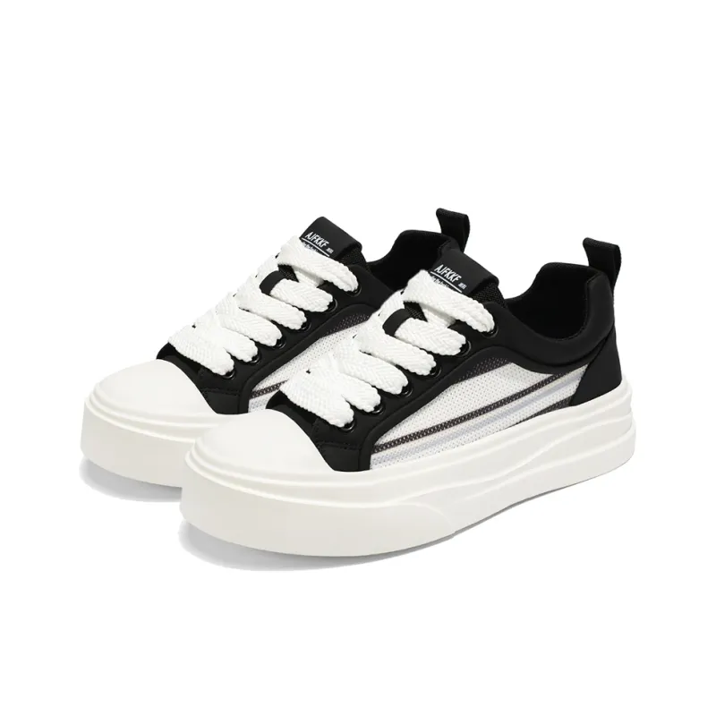 OUGLEMEN Height Increasing Abrasion Resistant Lightweight Slip Resistant Low Top Skateboard Shoes Men's Box-8