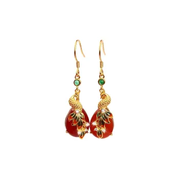 EADDA JEWELRY Natural Agate Earrings Unisex