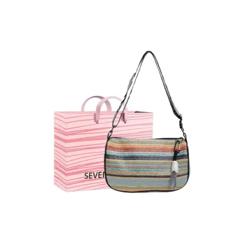 SEVENMOONS Fabric Crossbody Bag Regular Unisex Black/Brown