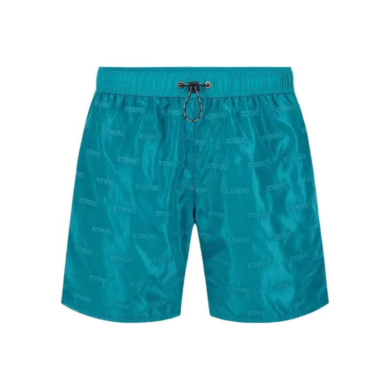 Iceberg SS25 Swimming Shorts Men's Blue Green-0