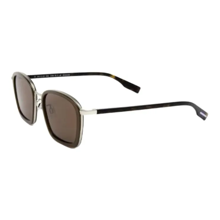 Alexander McQueen Metal Square Sunglasses Men's Tea Brown-0