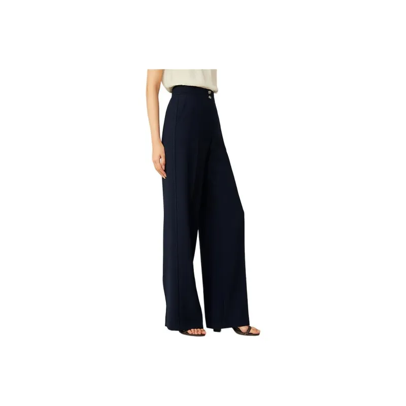 Yiner Casual Pants Women's Navy Blue-0