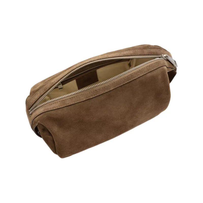ZARA Cow Leather Clutch Men's Brown-2