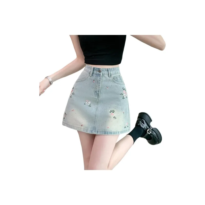 Garbege Denim Short Skirts Women's-1