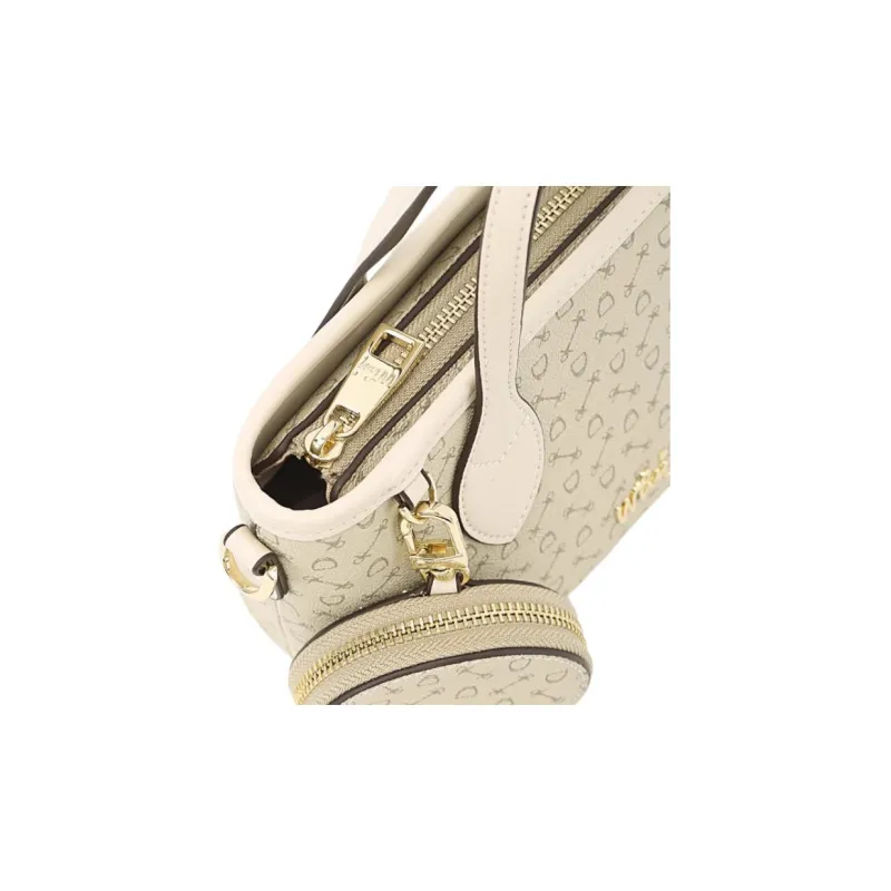 Why Artificial Leather Shoulder Bag, Crossbody Bag, Handbag Trumpets Women's Apricot With Beige/Coffee-9