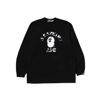 A BATHING APE Crossbone College L/S Tee
