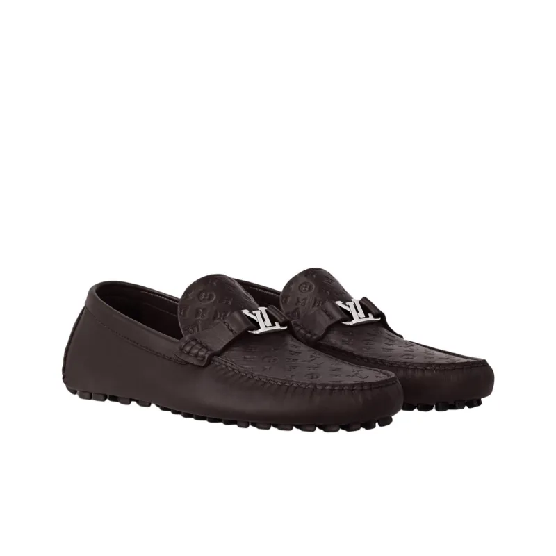LOUIS VUITTON Silverstone Gommino Loafers Men's Umber-2