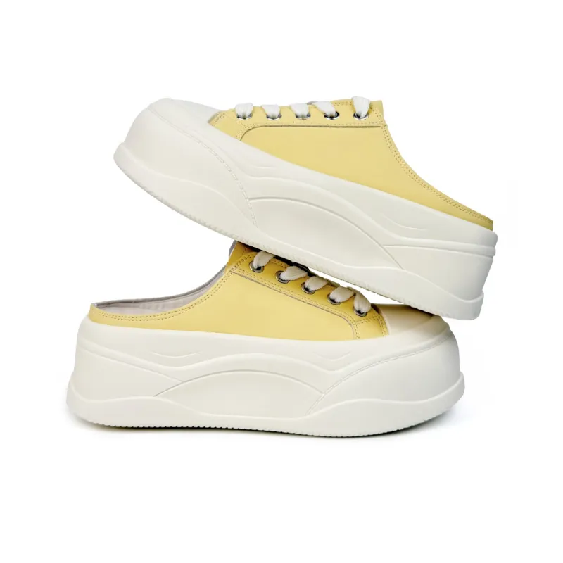 La Chapelle Slip Resistant Closed Toe Slippers Women's Yellow-3