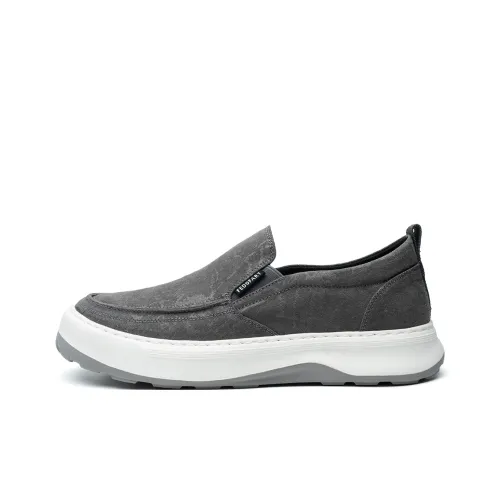 FED Breathable, Lightweight, Height Increasing, Slip Resistant, Abrasion Resistant Low Top Casual Shoes Men's Gray