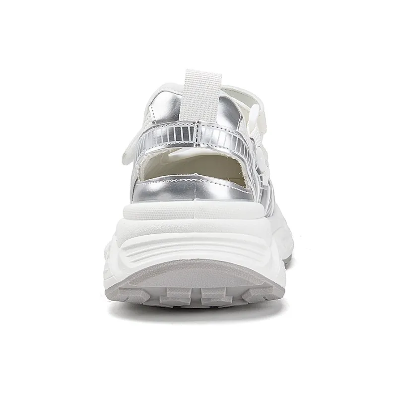 La Chapelle Low Top Chunky Sneakers Women's Silver-2