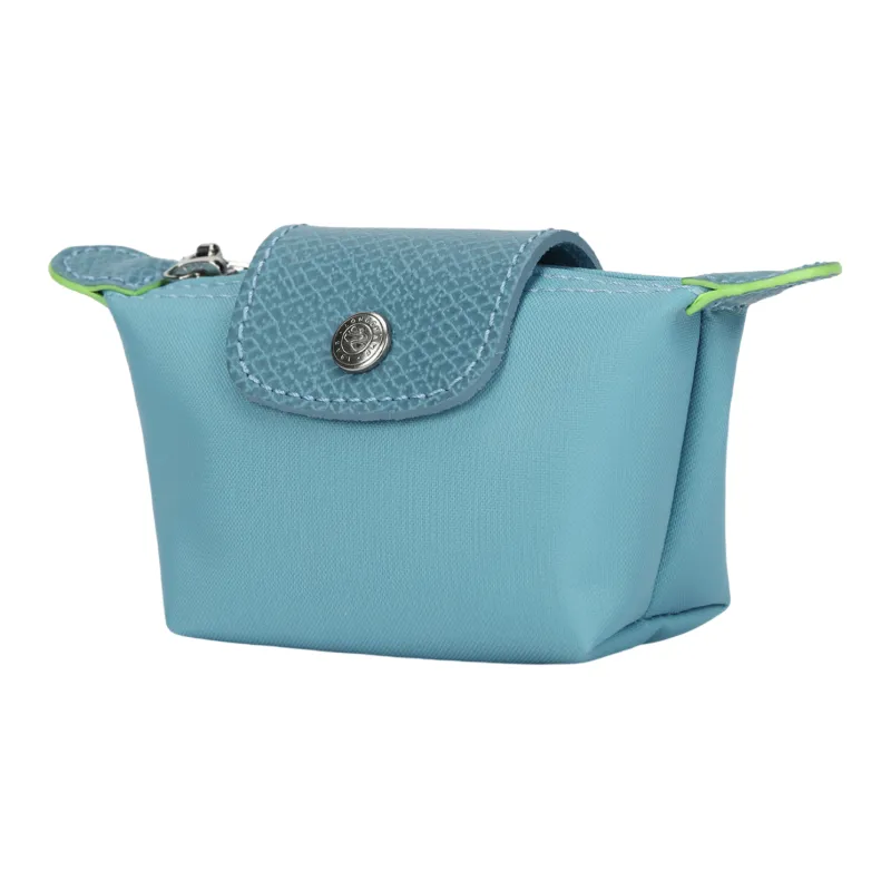 LONGCHAMP Le Pliage Green Canvas With Leather Trim Canvas Bag, Dumpling Bag, Coin Purse Regular Women's Blue-1