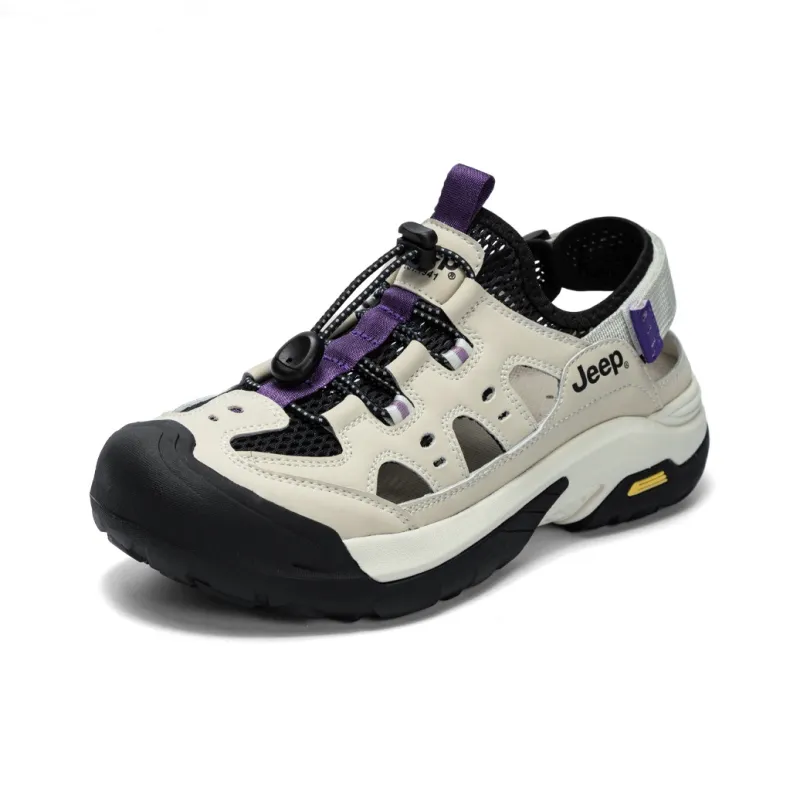 Jeep Odor Resistant Height Increasing Mat River Trekking Shoes Women's Black Gray-1