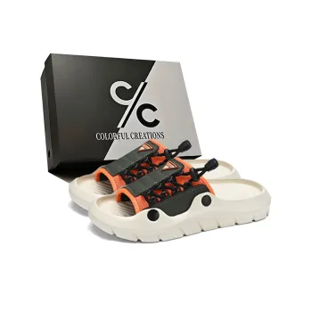 Colorful Creations Quiet, Slip Resistant, Quick Dry Slide Slippers Men's