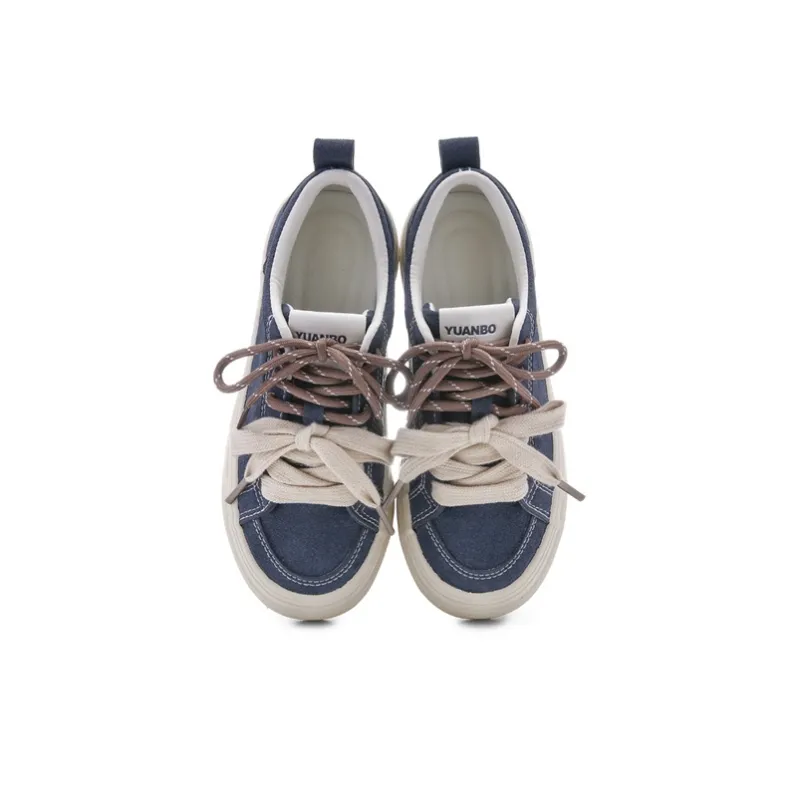 Ordifen Low Top Skateboard Shoes Women's Dark Blue-2
