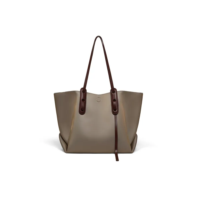 CNNCOO Fabric Tote Bag, Shoulder Bag Women's Apricot-4