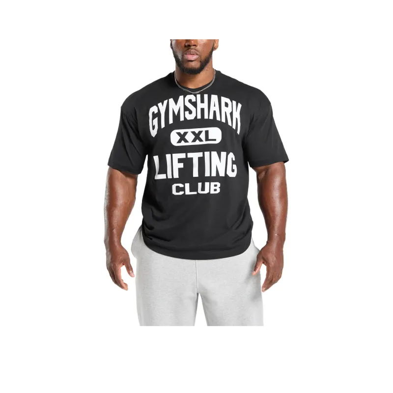 GYMSHARK XXL Graphic T Shirt Men's Black-0