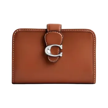COACH Gloves Made Of Tanned Leather Coin Purses Wallets Women's Brown