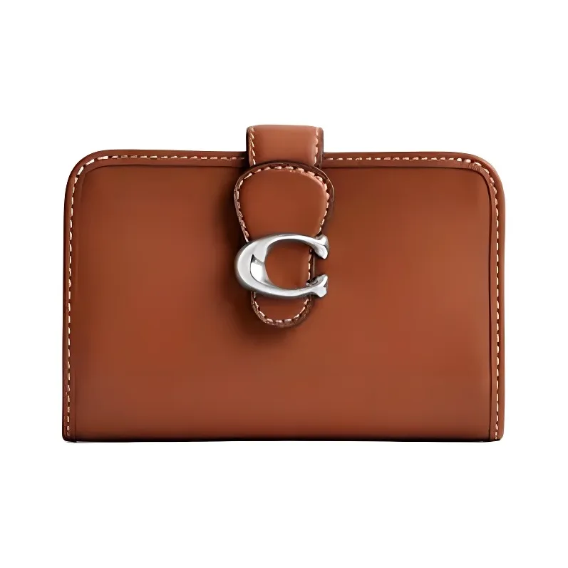 COACH Gloves Made Of Tanned Leather Coin Purses Wallets Women's Brown-0