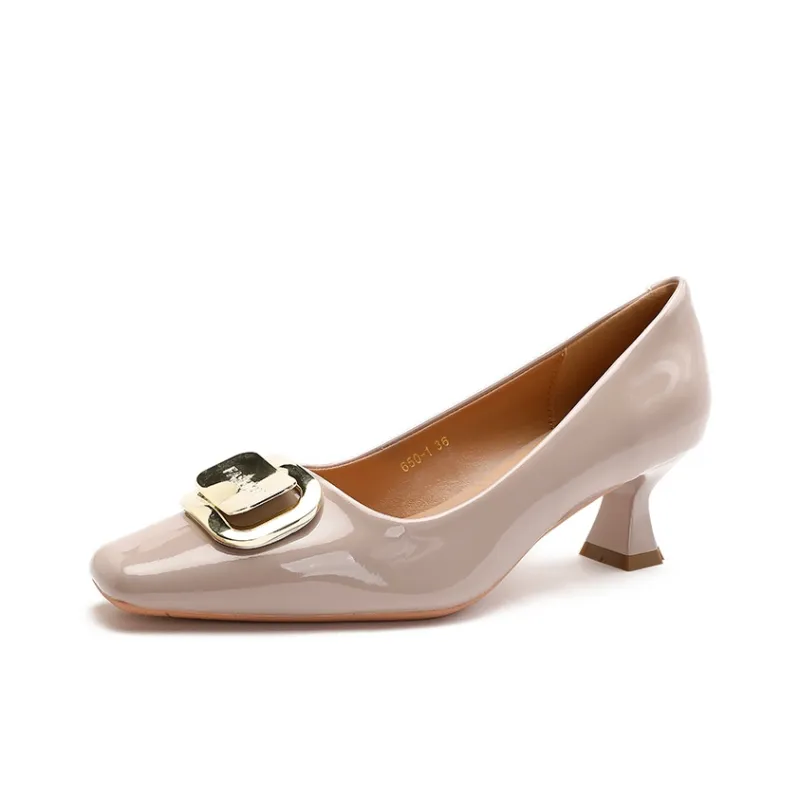 Qiandongmeili Chunky Heel High Heels Women's-6