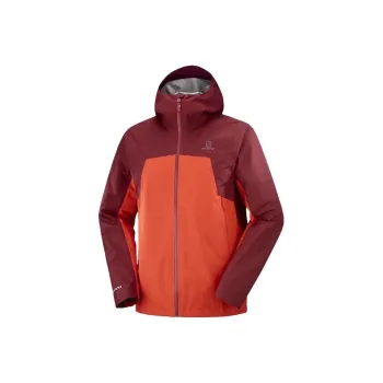 SALOMON OUTLINE Hiking Waterproof, Windproof, Breathable, Super Light Windbreaker Jacket Men's Red
