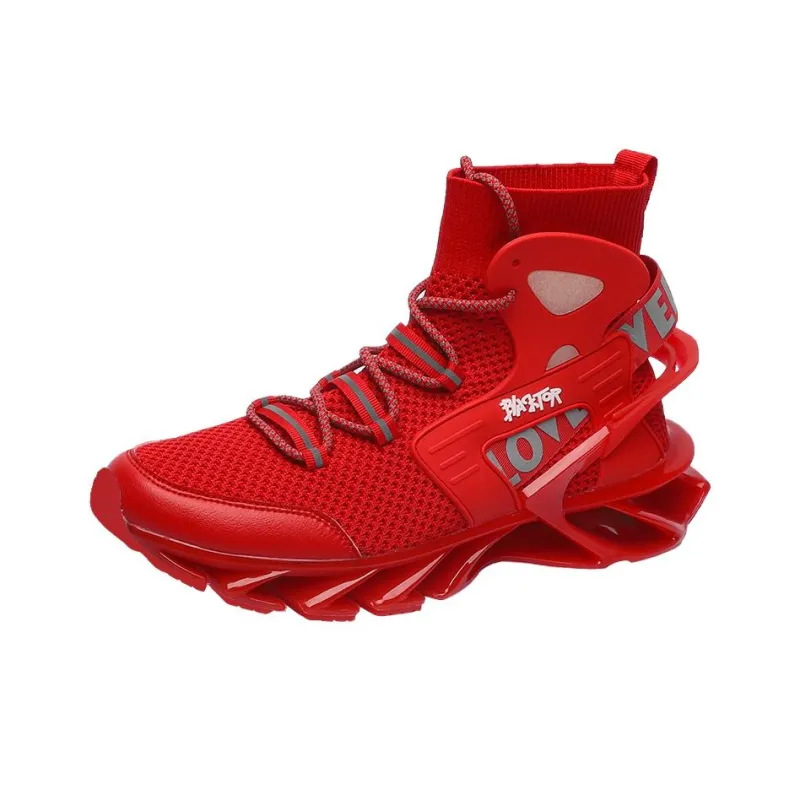 AMICNIEGD Cushioning Slip Resistant Height Increasing Mid Top Casual Shoes Men's-6