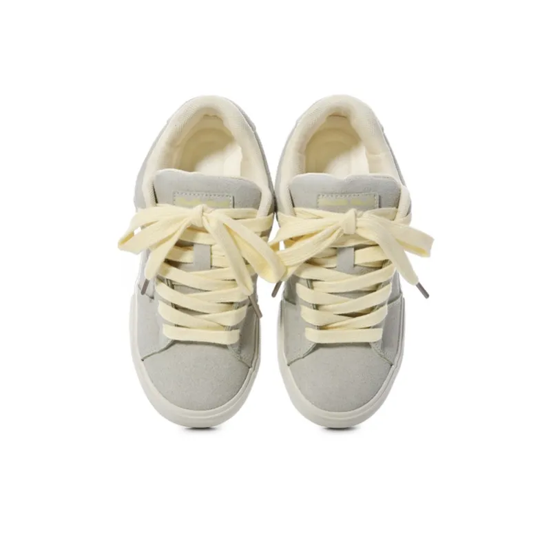 The New Age Family Low Top Skateboard Shoes Women's Yellow Green-2