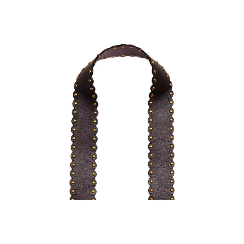 COACH Calfskin Bag Shoulder Strap Women's Black-2