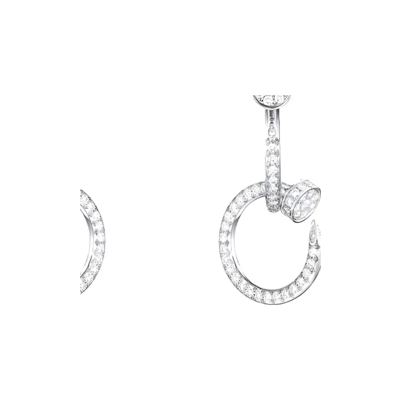 CARTIER 18K White Gold Earrings Women's Silver-1