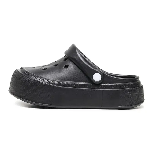 XGGC Summer Eva Closed Toe Mules Platform Height Increasing Squashy And Bouncy Feeling Slippers Soft Sole Casual Clogs