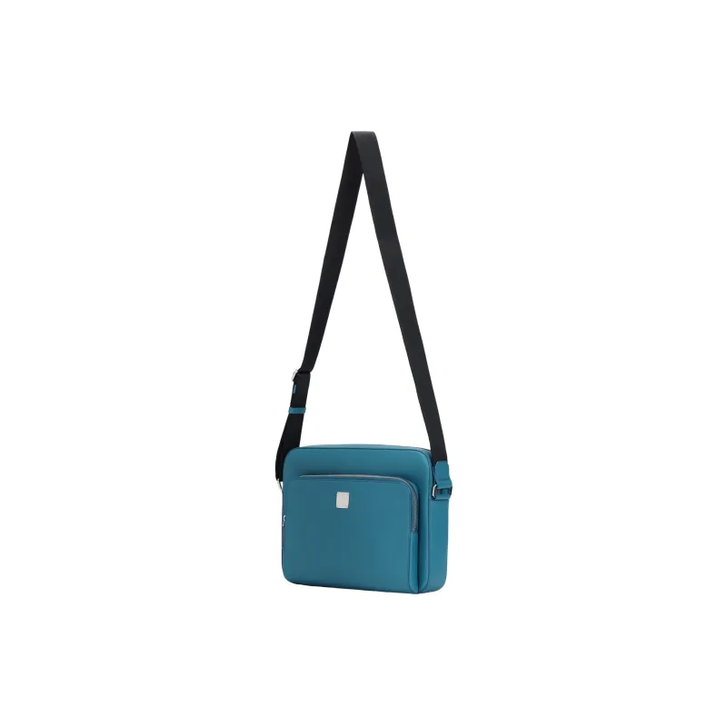 MCM Cow Leather Shoulder Bag, Crossbody Bag Medium Size Men's Turquoise-1