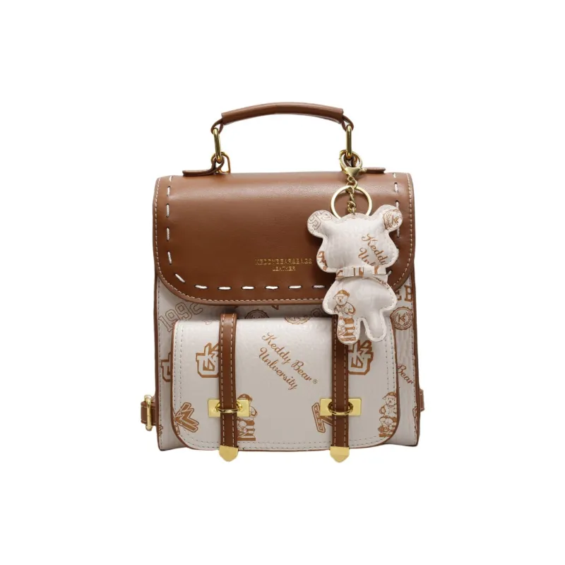 TOUTSEUL YOLO PU Backpack Women's White/Black/Pink/Brown-0