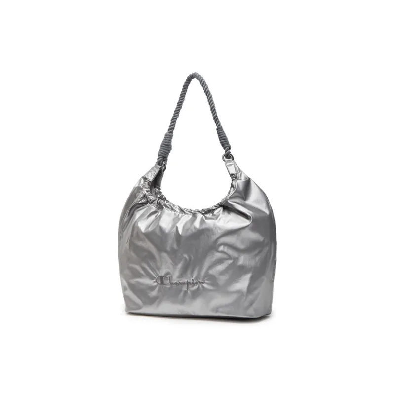 Champion Fabric Shoulder Bag Women's Medium Blue Denim/Silver White/Black-7