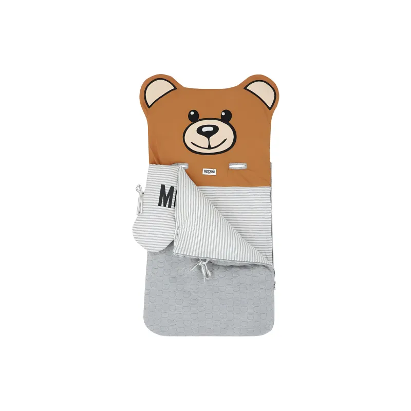 MOSCHINO Cotton Cell Phone Pouch Kids' Gray-1