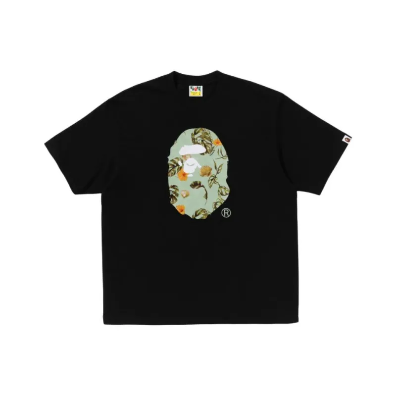 Bape Vacation Pattern Ape Head Relaxed Fit Tee-0