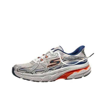 Skechers MEN'S GO Anti Slip Wear Resistant Low Top Running Shoes Men's White Blue