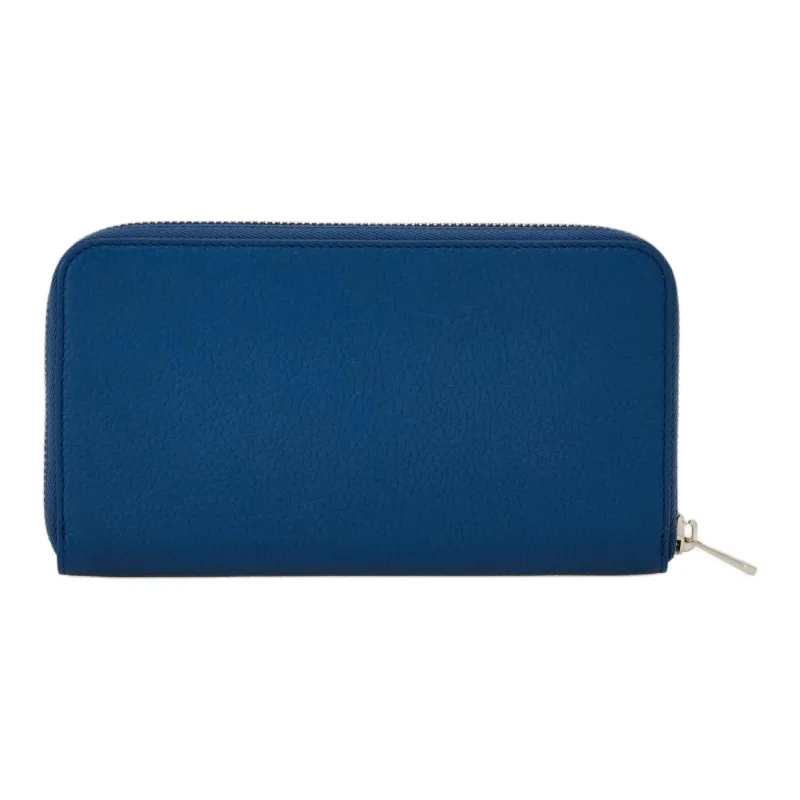 FERRAGAMO GANCINI Calfskin Wallet Women's Blue Green-2