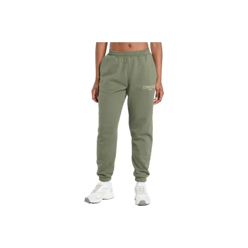 GYMSHARK Collegiate Lifestyle Fleece Joggers Sports Pants Women's Green