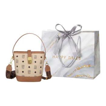 Miss Angel PU Bucket Bag, Crossbody Handbag Women's Multicolor