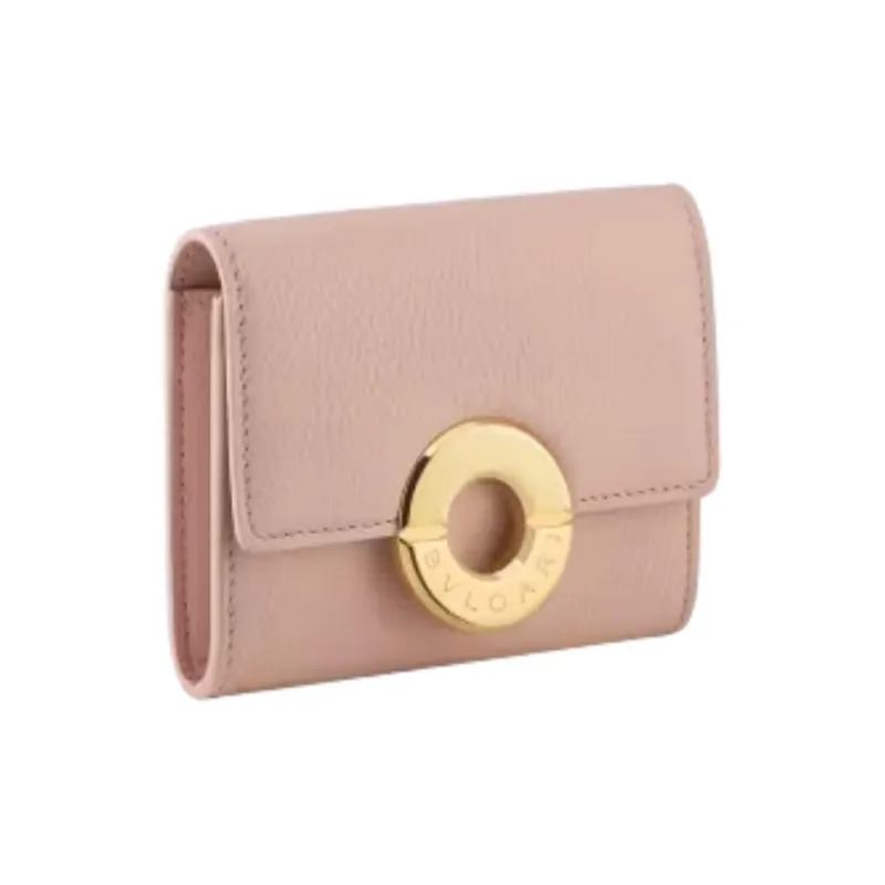 BVLGARI Calfskin Card Holder Women's Pink-0